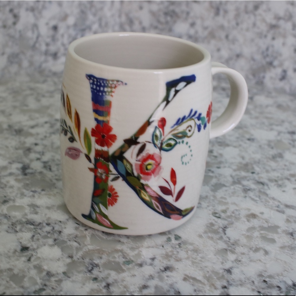 Anthropologie Monogram “K” mug